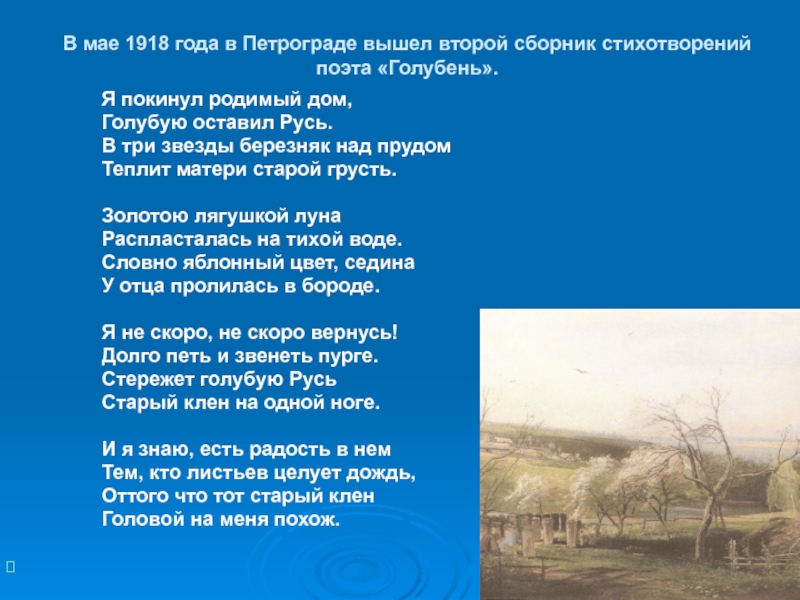 Старый клен текст. Старый клен стихи. Я покинул родимый дом голубую оставил Русь. Слова песни старый клен.