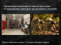 Организация инженерной защиты населения от поражающих факторов чрезвычайных ситуаций
