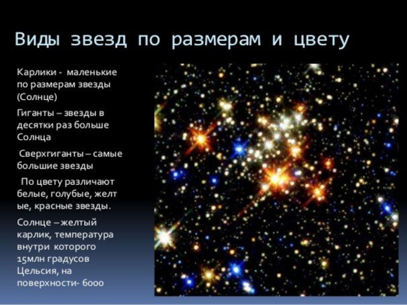 Какие звезды белые голубые желтые красные. Разные виды звезд. Различные звезды. Звезды виды звезд. Размер и цвет звезд.