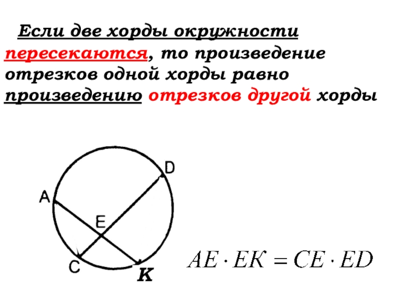 Теорема о произведении отрезков