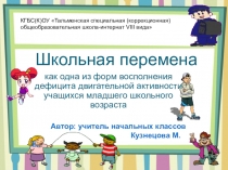 Выступление на районном МО классов коррекции по теме