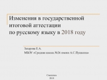 Изменения в ОГЭ и ЕГЭ по русскому языку в 2017/2018 учебном году.