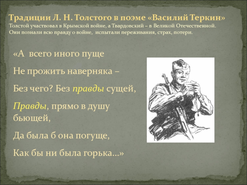 Откуда был родом теркин. Стихи Василия Теркина про войну.