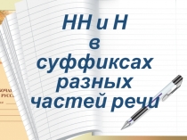 Презентация по русскому языку на тему НН и Н в суффиксах разных частей речи (7-11 класс)