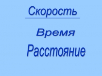 Презентация по математике на тему Скорость. Время. Расстояние. 4 класс