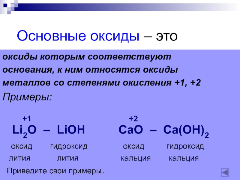 Основной оксид бериллия