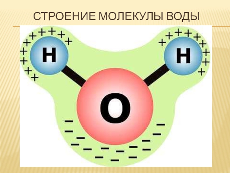 Строение молекулы воды схема