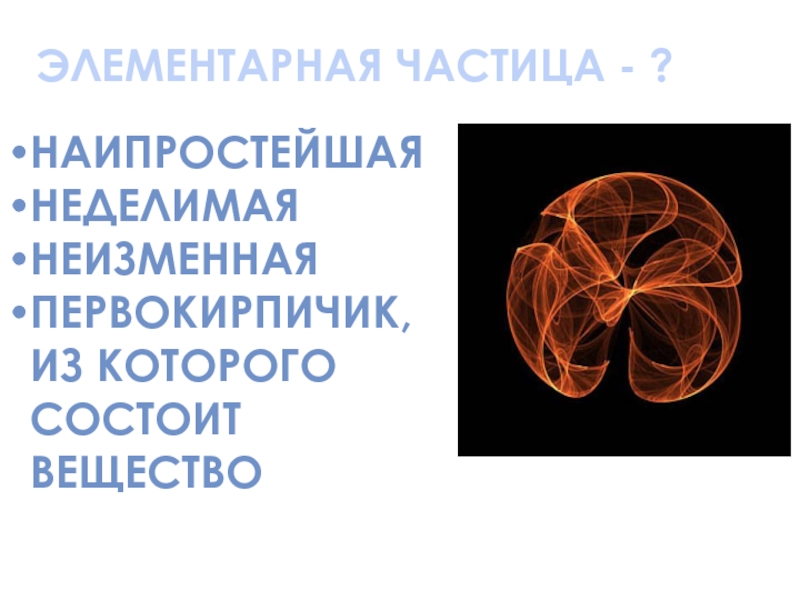 Элементарная частица презентация