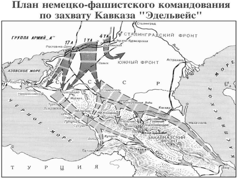 Битва за кавказ схема