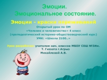 Презентация по окружающему миру на тему Эмоции человека (4 класс)