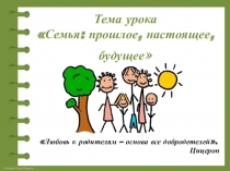 Презентация урока по самопознанию на тему Семья: прошлое, настоящее, будущее