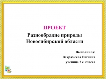 Проект Разнообразие природы Новосибирской области