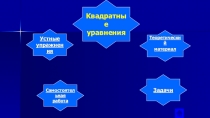 Методическая разработка по алгебре на тему Квадратные уравнения (8 класс)