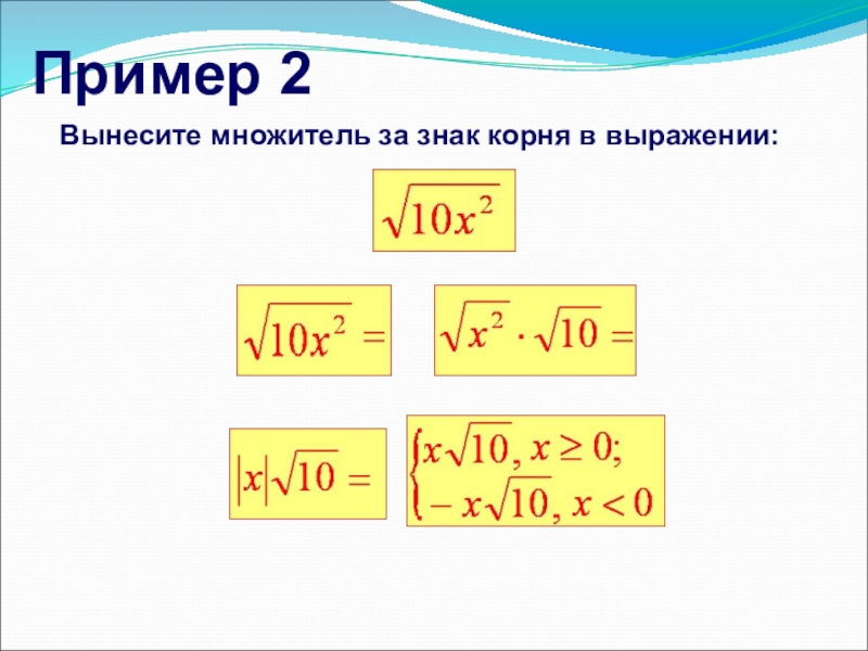 Вынесла корень. Вынесение множителя за знак корня 8 класс. Внесение множителя за знак корня. Вынксение иноэттеля за знак корня. Вынесение из под квадратного корня.