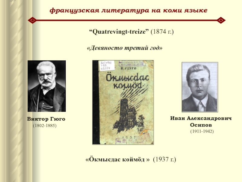 французская литература на коми языкеИван Александрович Осипов        (1911-1942)