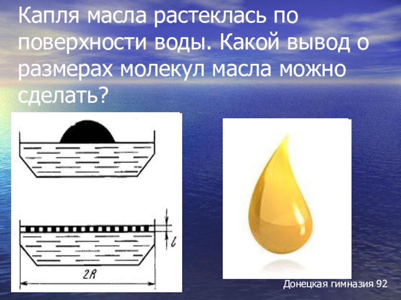 Чем меньше капля. Растекание капли масла по поверхности. Капля масла растеклась по поверхности. Капля масла на поверхности воды. Капля воды растеклась по поверхности.