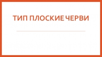 Презентация по биологии на тему Тип Плоские черви