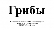 Презентация по биологии на тему Грибы