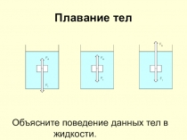 Презентация по физике  Плавание тел 7 класс