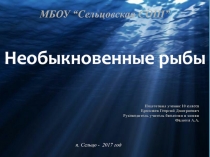 Презентация по биологии на тему Необыкновенные рыбы