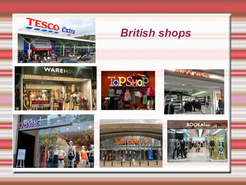 Shop and shopping in london. Shopping презентация по английскому. Презентация in the shop. Шоппинг в Англии. Шоппинг в Лондоне.