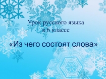 Презентация к уроку русского языка. Из чего состоят слова.