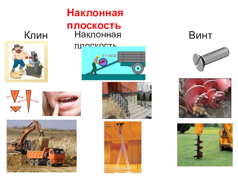 Наклонная плоскость физика 7 класс презентация