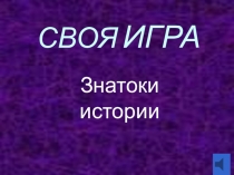 Презентация для учащихся 10-11 классов Своя игра