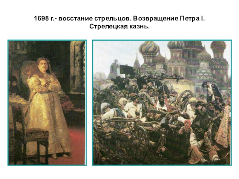 Стрелецкий бунт 1698 картина