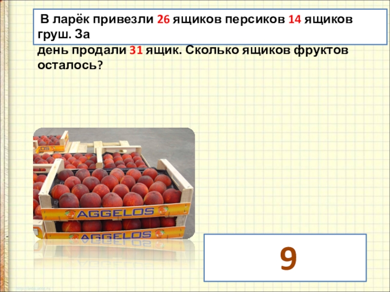 2 4 всех фруктов составляют персики. Колько кг яблок в ящике. Вес фруктового ящика. В ящик помещается 12 кг яблок. Сколько килограмм ящике фруктов.