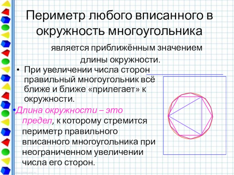 Правильный многоугольник в окружности. Периметр многоугольника вписанного в окружность. Площадь многоугольника вписанного в окружность. Периметр n угольника вписанного в окружность. Как найти периметр вписанного многоугольника.