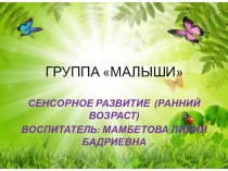 Сенсорное воспитание презентация для родителей