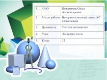 Презентация к уроку по теме Логарифм числа (12 класс)