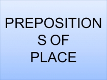 Презентация по английскому языку на тему Предлоги места (практика в употреблении)