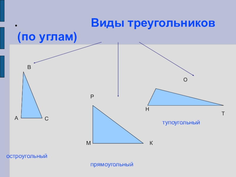 Стороны тупоугольного треугольника