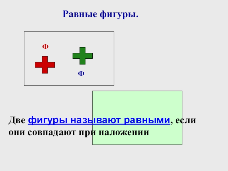 Какие фигуры называются равными