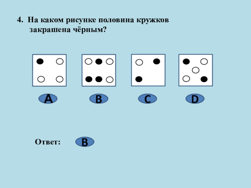 На каком из рисунков закрашена самая маленькая площадь