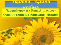 Презентация к уроку патриотической направленности Украина - единое государство(укр.яз.)