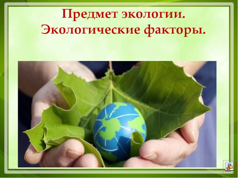 Презентация по биологии Предмет экологии. Экологические факторы среды