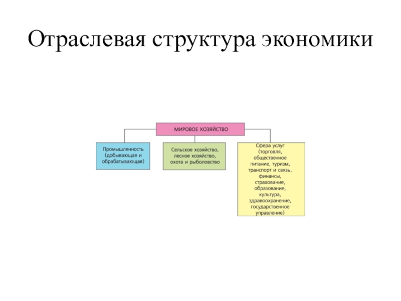 Структура хозяйства. Структура экономики. Отраслевая структура. Структура государственной экономики.