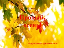 Прощай, осень!