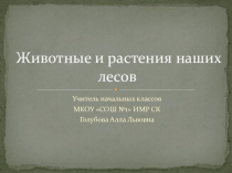 Презентация Животные и растения наших лесов по окружающему миру (4 класс)