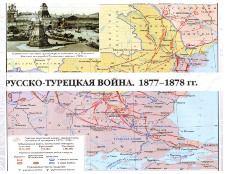 Карта по русско турецкой войне 1877 1878