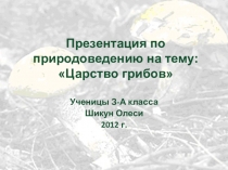 Презентация к уроку природоведения Грибы
