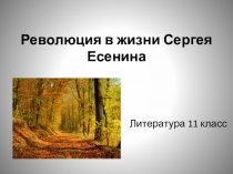 Презентация по литературе на тему Революция в жизни С. Есенина (11 класс)