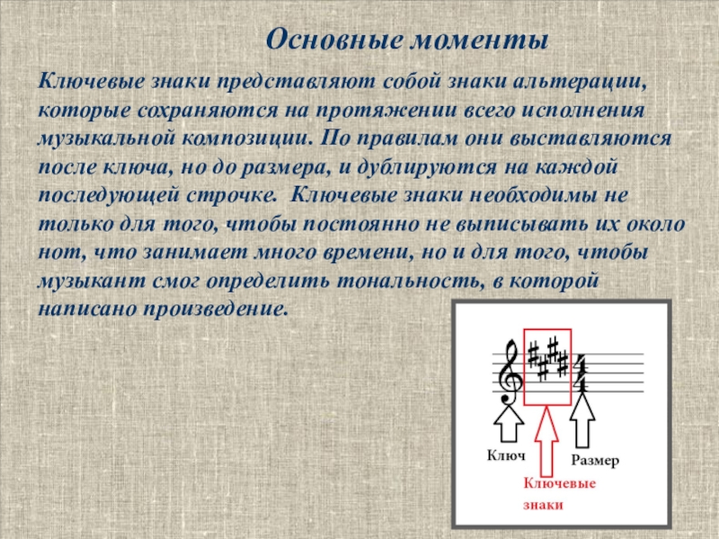 Представленному обозначению. Ключевые знаки. Презентации по теме ключевые знаки. Однотерцовые тональности определение. Образование ключевых знаков.