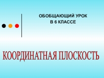 Презентация по математике 6 класс на темуКоординатная плоскость
