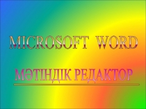 Microsoft Word мәтіндік редактор