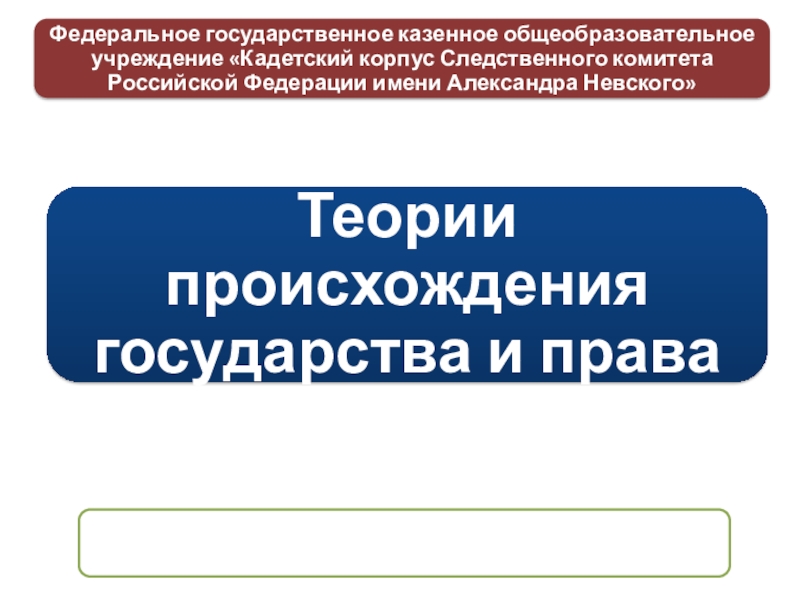 Происхождение государства и права презентация 10 класс никитин