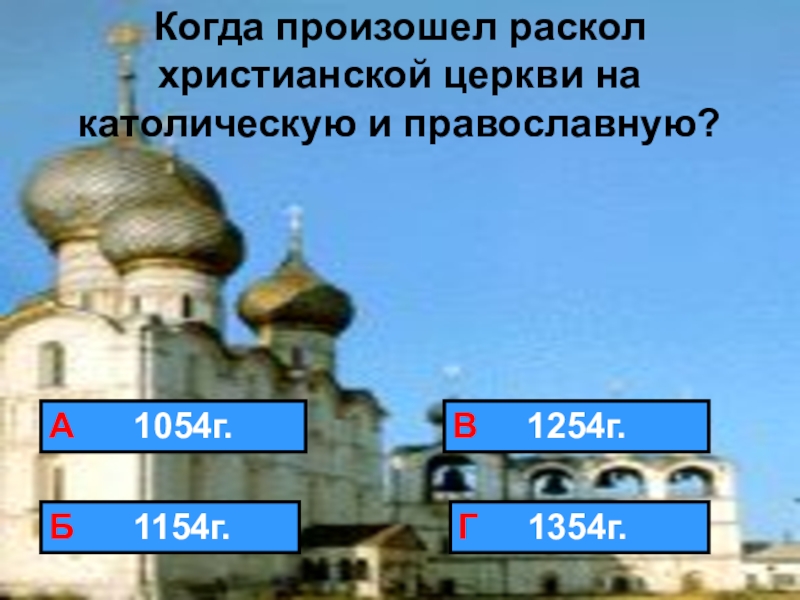 Происходит раскол православной